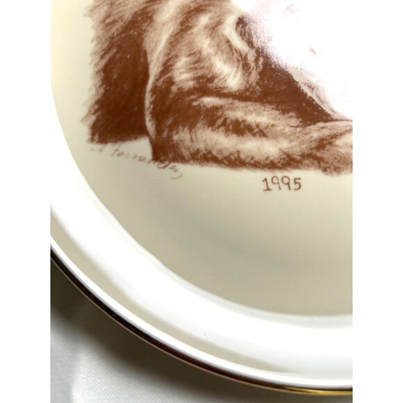 Vintage Laurelwood Golden Retriever Limited Edition Decorative Plate 1995 - Picture 3 of 4
